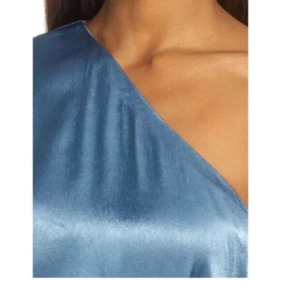 Elliatt Saronic One-Shoulder BlueRiviera Mini Dress Size Large MSRP $229.00 NEW - Picture 2 of 6